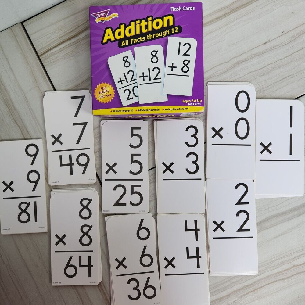 Trend Enterprises Flash Cards. Addition & Multiplication. All Facts 0 Through 12